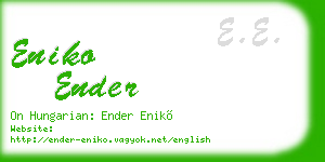 eniko ender business card