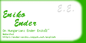 eniko ender business card